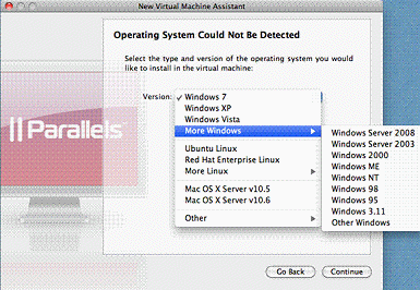 parallels for mac create a new virtual machine